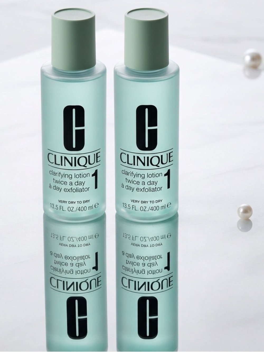 NWT Clinique Clarifying Lotion 1 Exfoliator 13.5 oz / 400 ml Double Pack - Picture 7 of 8